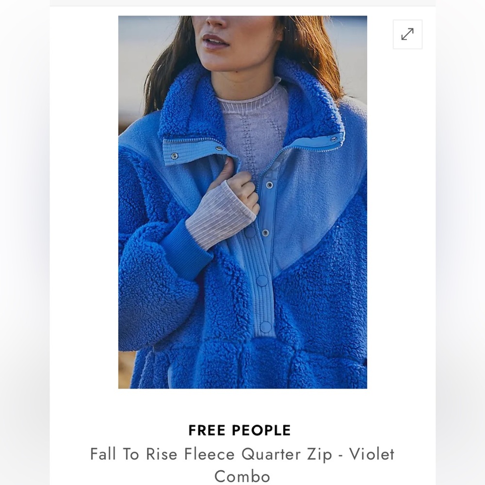 Free People Fall to rise fleece quarter snap